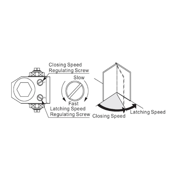 Commercial ADA Grade 1 Slim Line Door Closer In Duronodic - Sizes 1-4